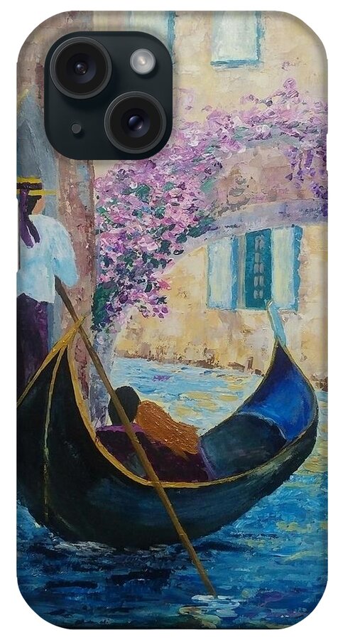Venice iPhone Case featuring the painting Romance in Venice by Lynne McQueen