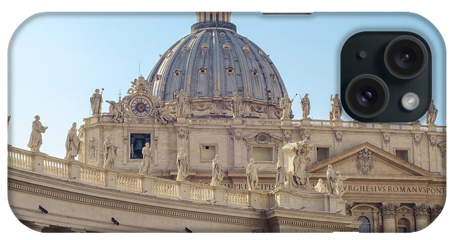 Vatican iPhone Case featuring the photograph Rome - St Peter Basilica by AM FineArtPrints