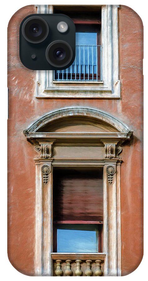 Joan Carroll iPhone Case featuring the photograph Rome Windows and Balcony by Joan Carroll