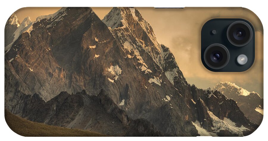 00498195 iPhone Case featuring the photograph Rondoy Peak 5870m At Sunset by Colin Monteath