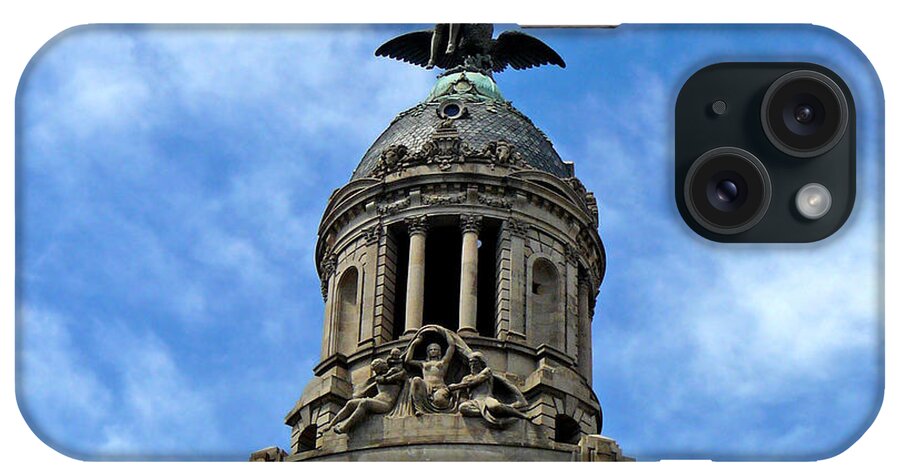Photography iPhone Case featuring the photograph Roof top Statue by Francesca Mackenney