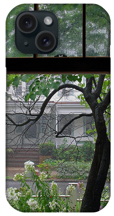 Window iPhone Case featuring the photograph Room with a Rainy View by Juergen Roth