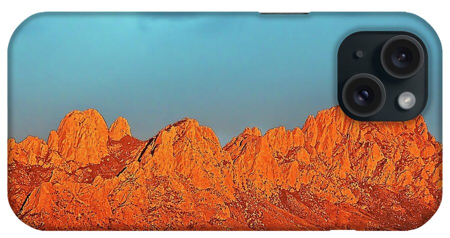 Organ Mountains iPhone Case featuring the photograph Rose Mountains by Mike Stephens