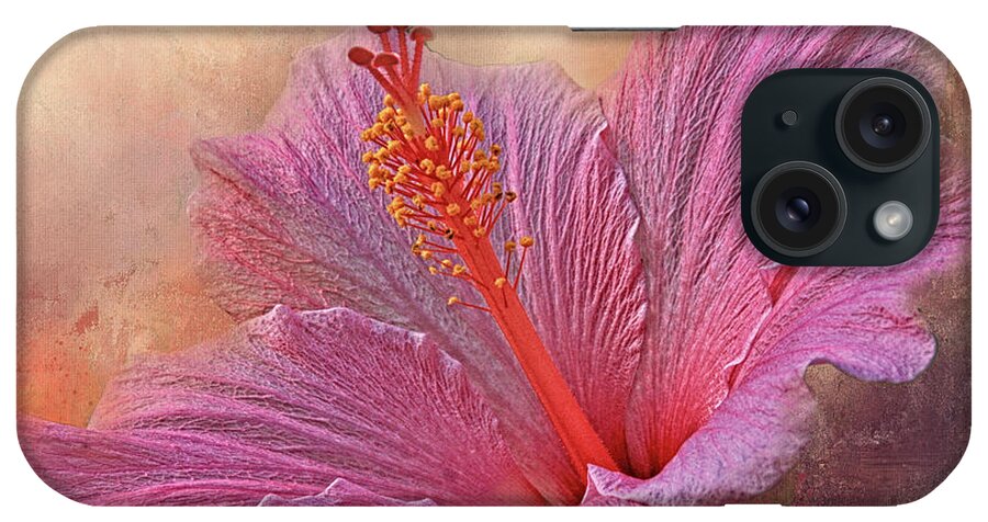 Flower iPhone Case featuring the photograph Rose of Sharon Texture by Geraldine DeBoer