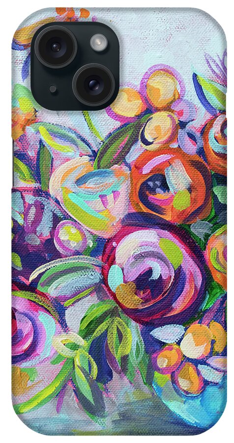 Bright iPhone Case featuring the painting Roses and Kumquats by Kristin Whitney