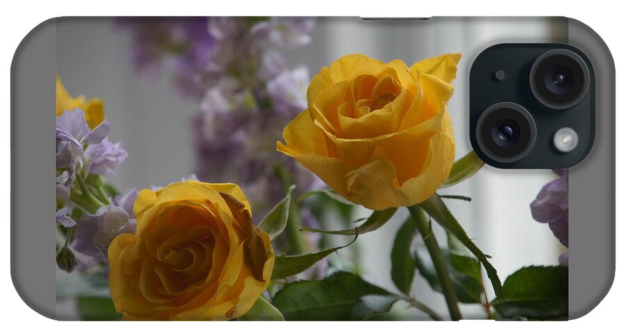 Floral iPhone Case featuring the photograph Roses on window sill. by Elena Perelman