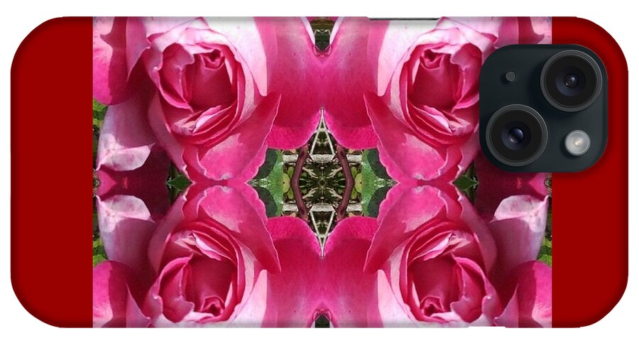 Rose iPhone Case featuring the photograph Roses with Thorn Photo Fractal by Julia Woodman
