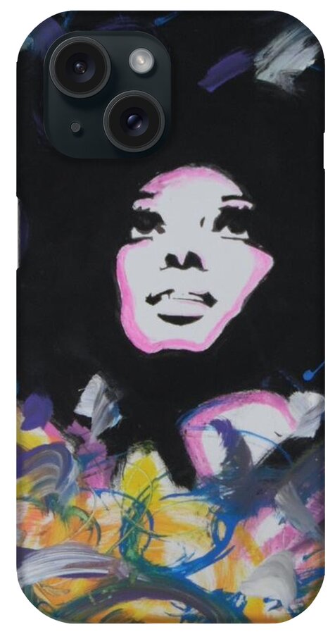 Diana Ross iPhone Case featuring the painting Ross Is Boss by Antonio Moore