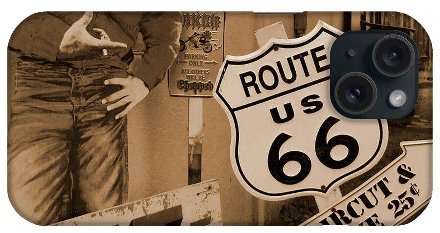 Route 66 iPhone Case featuring the photograph Route 66 - Signs by Mike McGlothlen