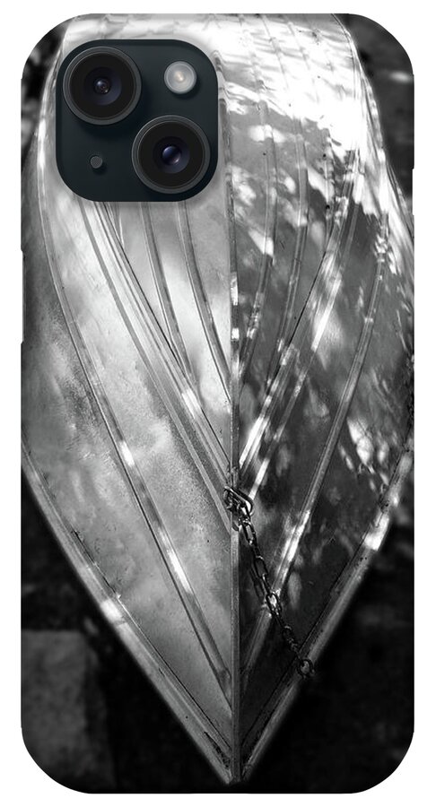 Boat iPhone Case featuring the photograph Rowboat in Black and White by Alan Socolik