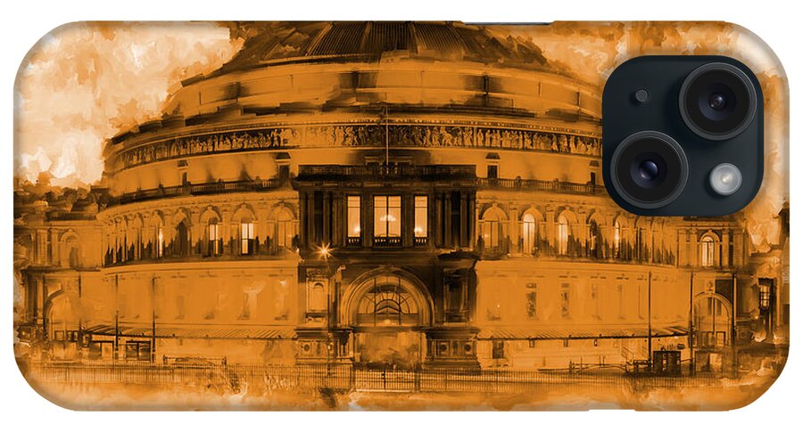 Royal Albert Hall iPhone Case featuring the painting Royal Albert Hall 01 by Gull G