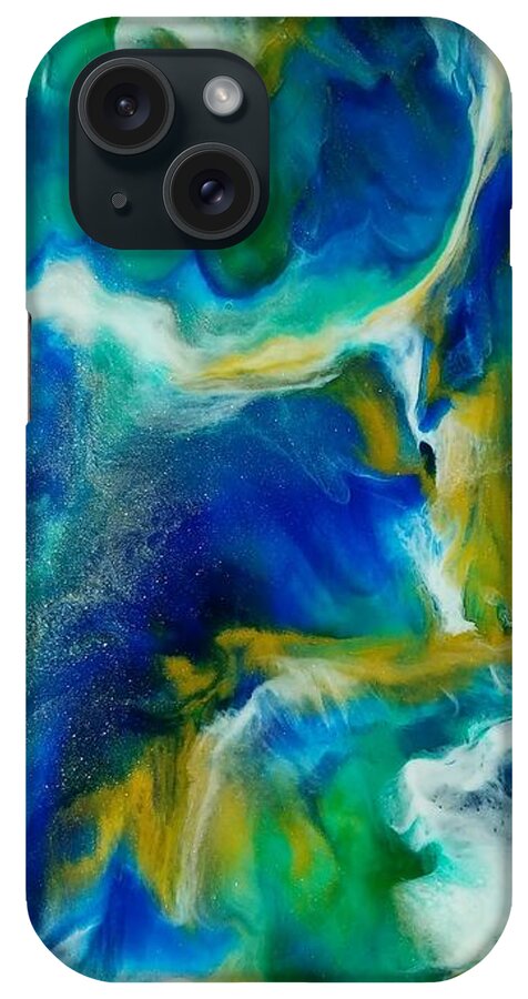 Modern Abstract Art iPhone Case featuring the mixed media Royal sands by Christie Minalga