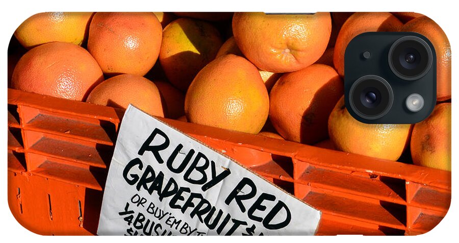 Ruby Red Grapefruit iPhone Case featuring the photograph Ruby Red Graprfuit by David Lee Thompson