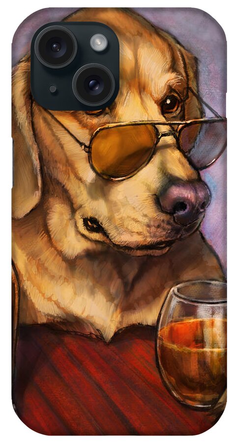 Goldenretriever iPhone Case featuring the painting Ruff Whiskey by Sean ODaniels