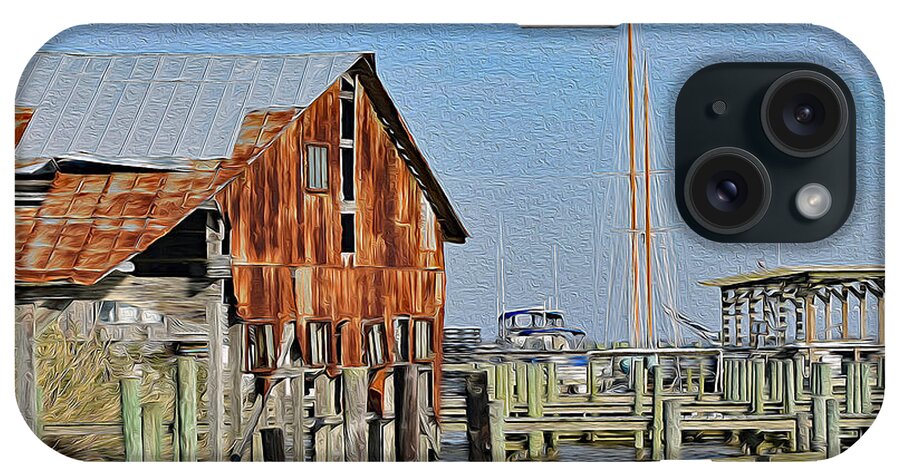 Art iPhone Case featuring the painting Rusted But Still Standing In Apalachicola by DB Hayes