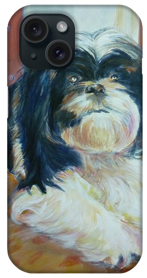 Dog iPhone Case featuring the painting Sadie by Bryan Bustard