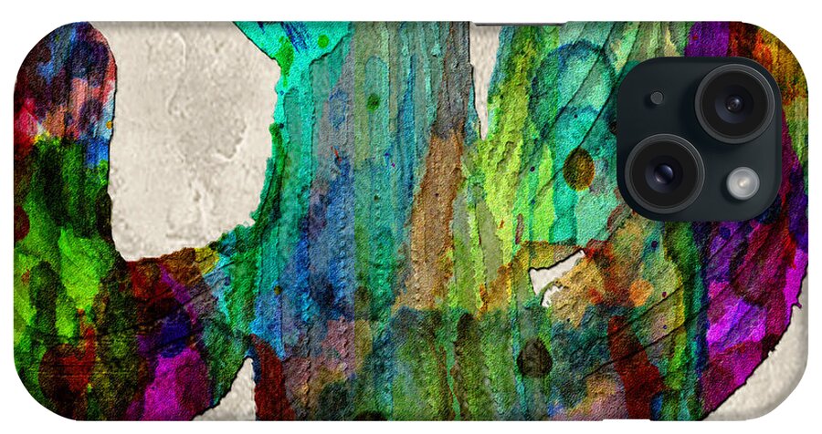 Saguaro iPhone Case featuring the painting Saguaro Cactus Rainbow Print Poster by Robert R Splashy Art Abstract Paintings