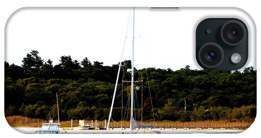 Sail Boat iPhone Case featuring the photograph Sail Boat at Anchor by Bruce Gannon