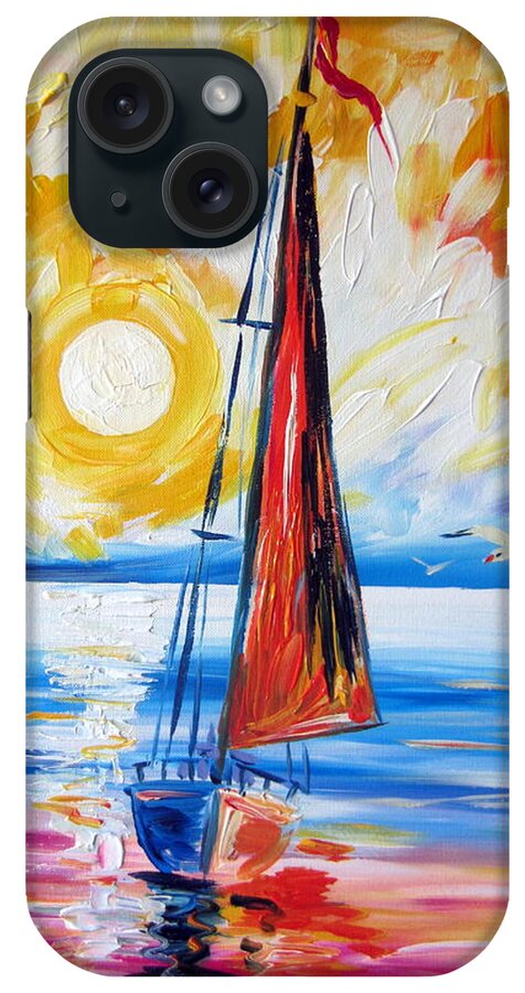 Boats iPhone Case featuring the painting Sail Sail More by Roberto Gagliardi