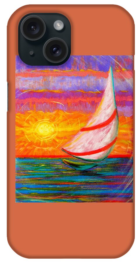 Sailboat iPhone Case featuring the painting Sailaway by Jeanette Jarmon