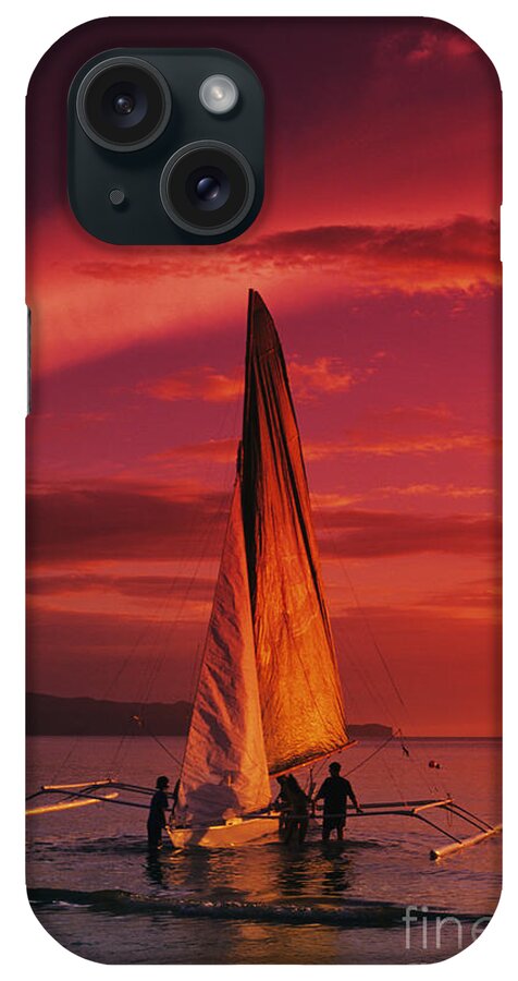 Beautiful iPhone Case featuring the photograph Sailing, Boracay Island by William Waterfall - Printscapes