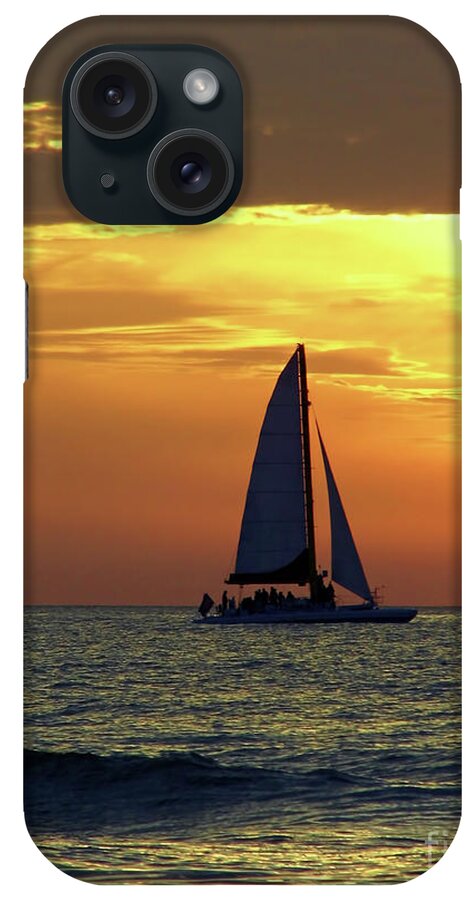 Boat iPhone Case featuring the photograph Sailing Into The Sunset by D Hackett