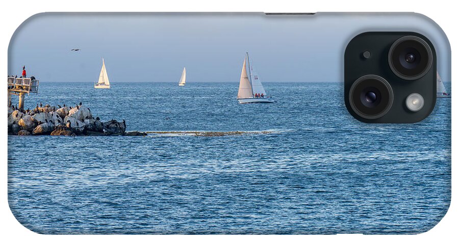 Sailing iPhone Case featuring the photograph Sailing on the Bay by Derek Dean