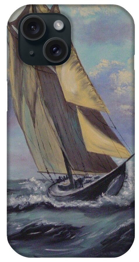 Ocean iPhone Case featuring the painting Sailing by Quwatha Valentine