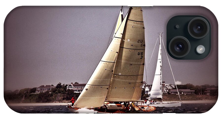 Sailing iPhone Case featuring the photograph Sailing to Nantucket 005 by Bruce Gannon