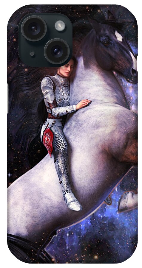 Saint Joan Of Arc iPhone Case featuring the painting Saint Joan of Arc by Suzanne Silvir