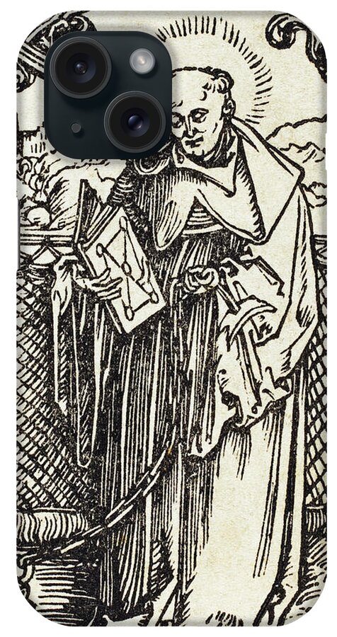  Durer iPhone Case featuring the drawing Saint Leonard by Albrecht Durer