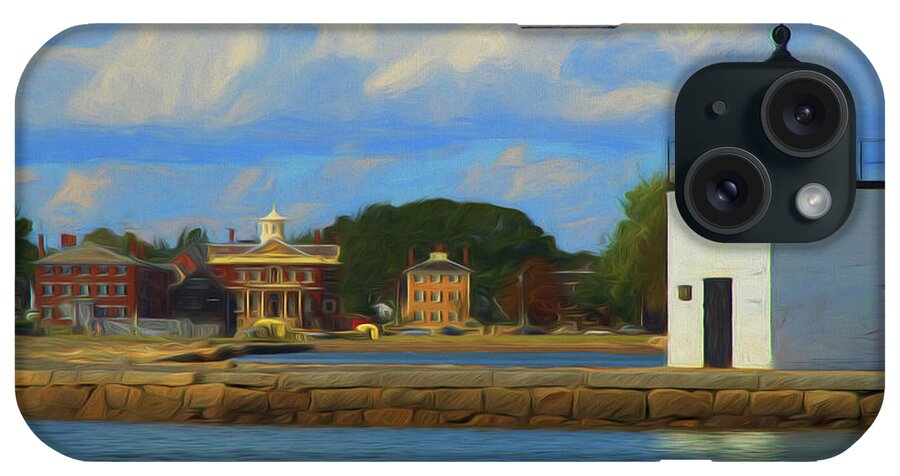 Salem Ma iPhone Case featuring the photograph Salem Maritime waterfront in Digital Art by Jeff Folger