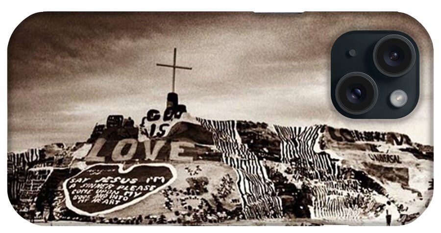 Picture iPhone Case featuring the photograph Salvation Mountain. This Is Located by Alex Snay