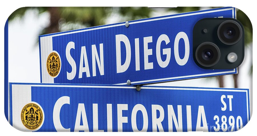 California St iPhone Case featuring the photograph San Diego and California Street Sign by David Levin