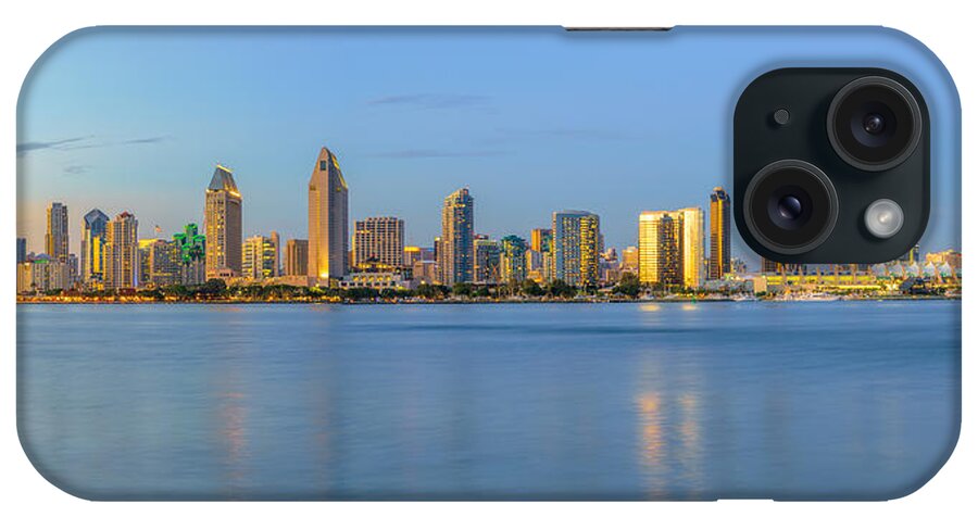 San Diego iPhone Case featuring the photograph San Diego Skyline at Dusk by James Udall