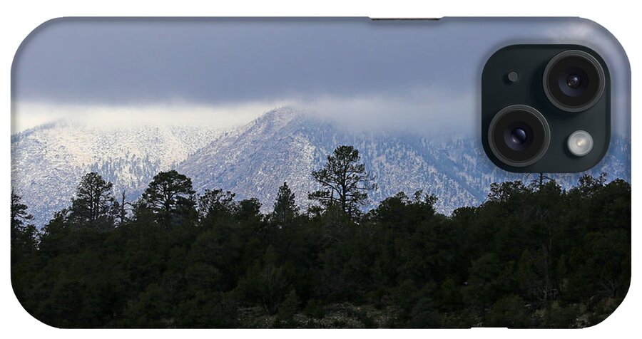 Mountains iPhone Case featuring the photograph San Francisco Mountains from Walnut Canyon by Mary Bedy