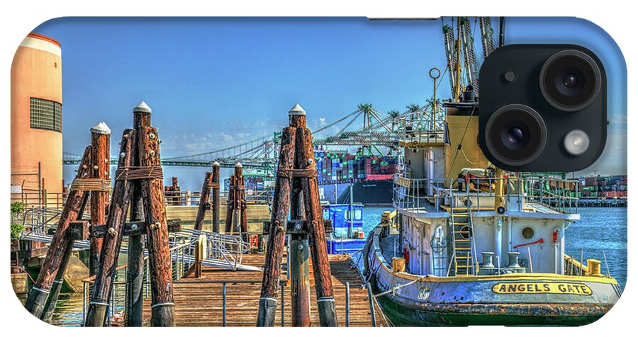 Tug Boats iPhone Case featuring the photograph San Pedro Busy Port by David Zanzinger
