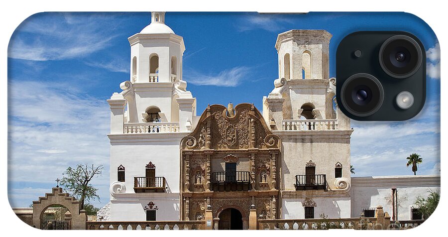 San Xavier iPhone Case featuring the photograph San Xavier Mission by Tim Hightower