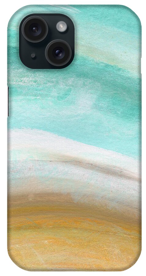 Beach iPhone Case featuring the painting Sand and Saltwater- Abstract Art by Linda Woods by Linda Woods
