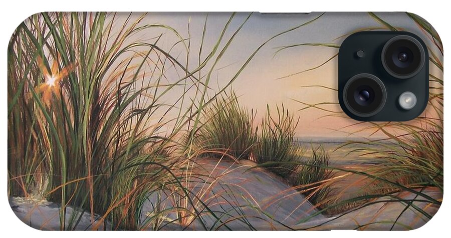  Tranquil iPhone Case featuring the painting Sand Dunes by Sharon Duguay