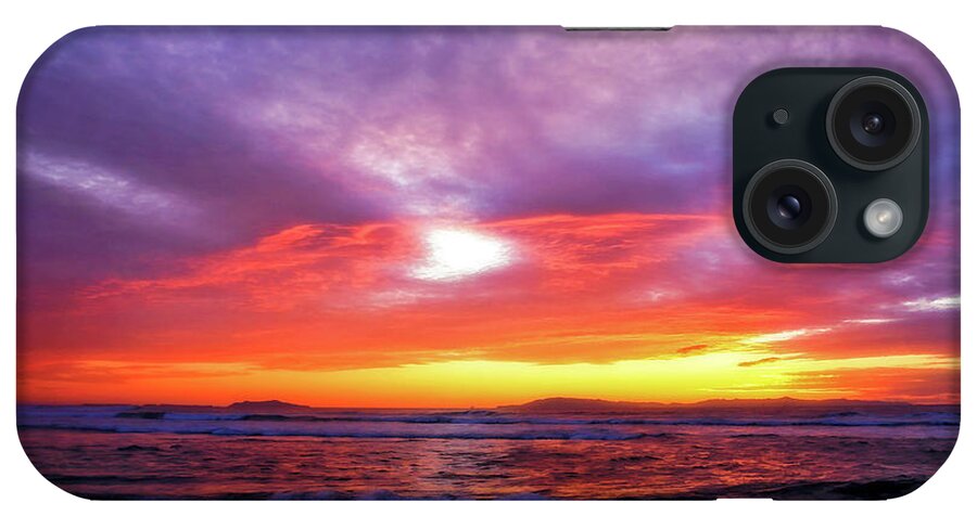 Sunset iPhone Case featuring the photograph Sandpiper Sunset Ventura California by John A Rodriguez
