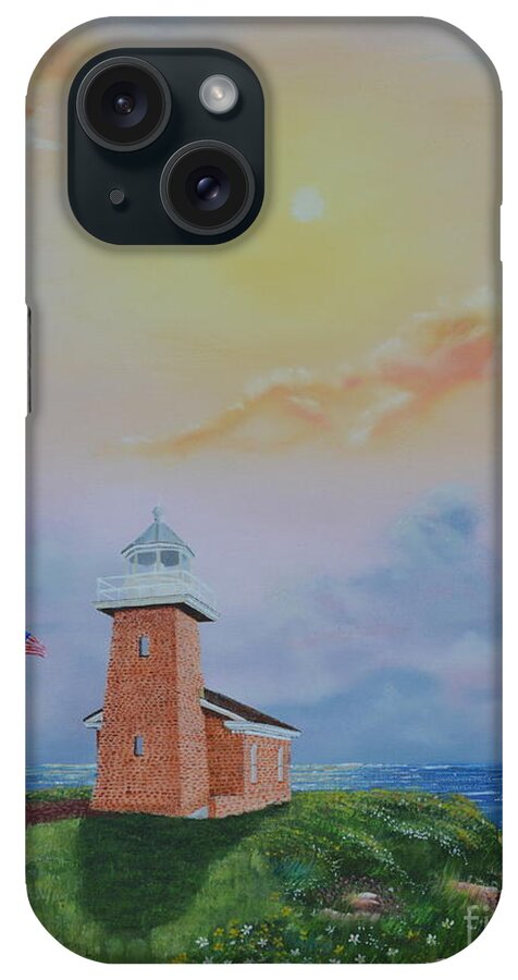 Santa Cruz iPhone Case featuring the painting Santa Cruz Sunset by Mary Scott