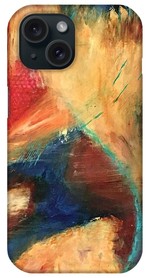 Abstract Art iPhone Case featuring the painting Santa Fe Dream by Mary Mirabal