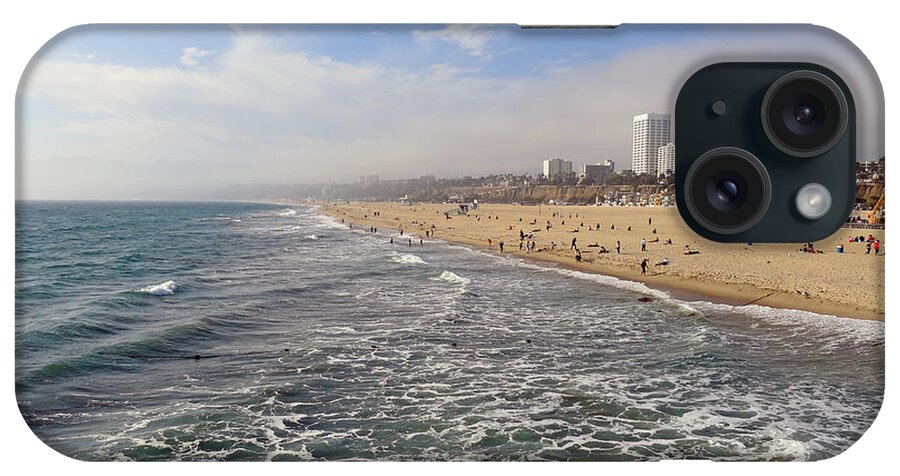 Santa Monica iPhone Case featuring the photograph Santa Monica Beach by Robert Meyers-Lussier