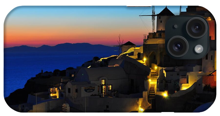 Santorini iPhone Case featuring the photograph Santorini Sunset by Ian Stotesbury