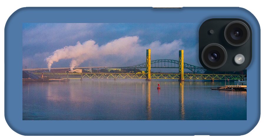 New England iPhone Case featuring the photograph Sarah Long Bridge at Dawn by Thomas Lavoie