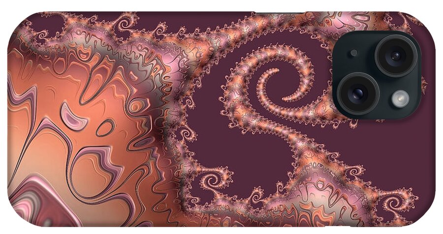 Satin Mineral iPhone Case featuring the digital art Satin Mineral by Susan Maxwell Schmidt