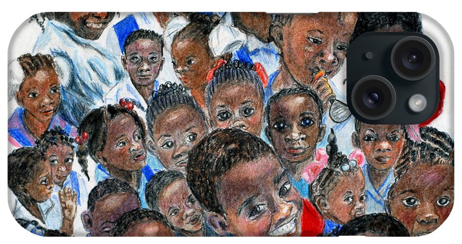 Children iPhone Case featuring the painting Save the Children by Quwatha Valentine