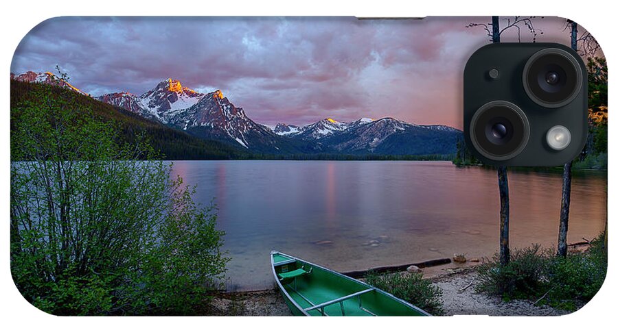 Central Idaho iPhone Case featuring the photograph Sawtooth Paddle by Idaho Scenic Images Linda Lantzy