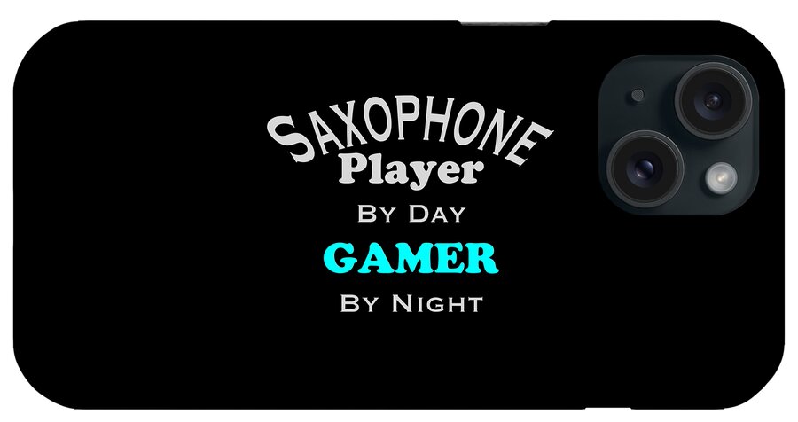 Saxophone Player By Day Gamer By Night; Saxophone; Orchestra; Band; Jazz; Saxophone Saxophoneian; Instrument; Fine Art Prints; Photograph; Wall Art; Business Art; Picture; Play; Student; M K Miller; Mac Miller; Mac K Miller Iii; Tyler; Texas; T-shirts; Tote Bags; Duvet Covers; Throw Pillows; Shower Curtains; Art Prints; Framed Prints; Canvas Prints; Acrylic Prints; Metal Prints; Greeting Cards; T Shirts; Tshirts iPhone Case featuring the photograph Saxophone Player By Day Gamer By Night 5623.02 by M K Miller